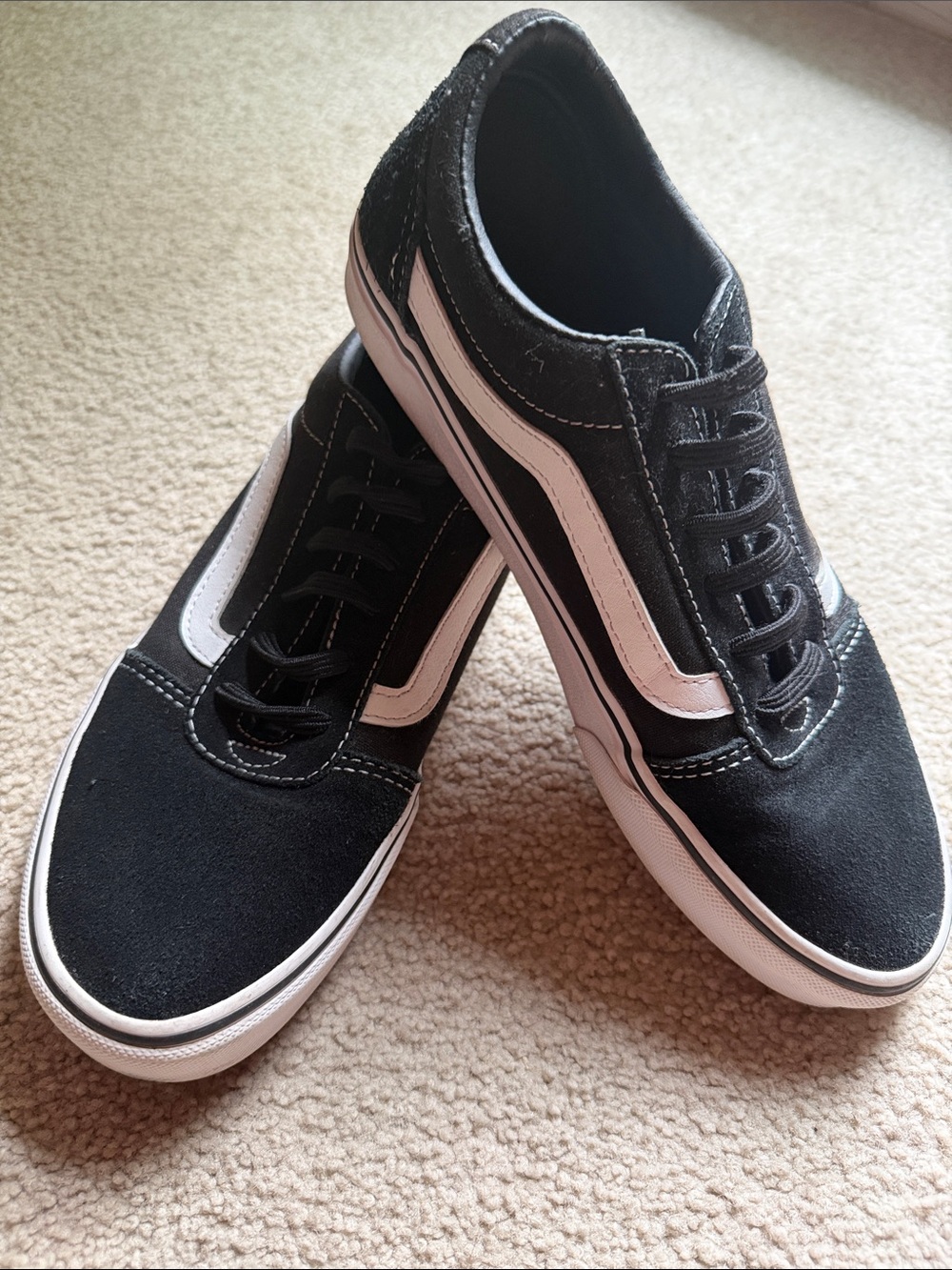 Vans Black and White womens Old Skool Skate Sneakers